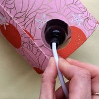 E27 Lamp Holder (+3 Shade Rings ) with Switch, 2mtrs Cable and Fitted UK Plug