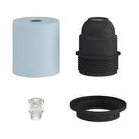 E27 Semi-flush Metal Lamp Holder Kit - Light Blue ID: KBM4551SB