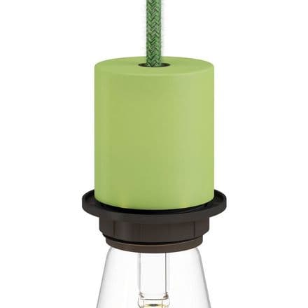 E27 Semi-flush Metal Lamp Holder Kit - Light Green