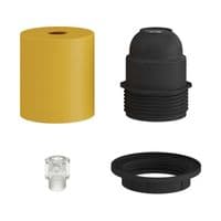 E27 Semi-flush Metal Lamp Holder Kit - Mustard