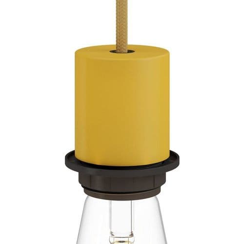 E27 Semi-flush Metal Lamp Holder Kit - Mustard