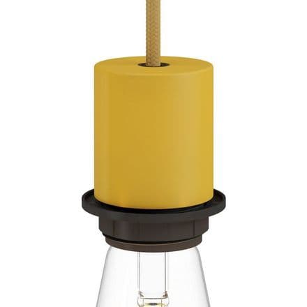 E27 Semi-flush Metal Lamp Holder Kit - Mustard