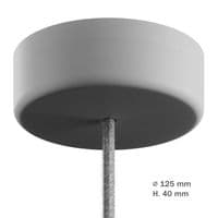 EIVA Cylindrical Outdoor Ceiling Rose Kit - In Soft Touch Silicone Carbon Black