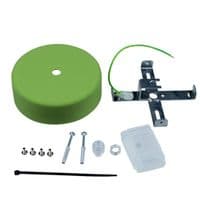 EIVA Cylindrical Outdoor Ceiling Rose Kit - In Soft Touch Silicone  Soft Green