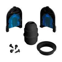 EIVA Elegant Outdoor E27 Lamp Holder Kit - Black