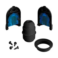 EIVA Elegant Outdoor E27 Lamp Holder Kit For Lampshades - Black
