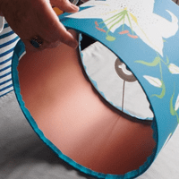 Embossed Metallic Bronze - Self-Adhesive Lampshade Material with Blockout -  Stick-It®