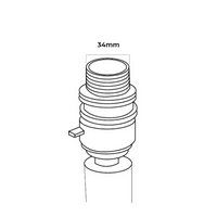 EURO to US Lampshade Reducer Ring Pair 34mm (1 3/8