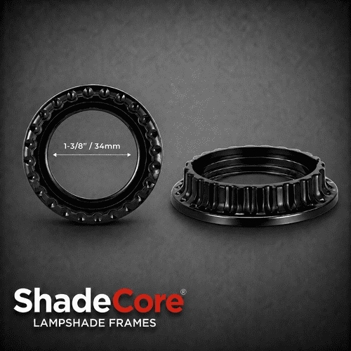 EURO to US Lampshade Reducer Ring Pair 34mm (1 3/8
