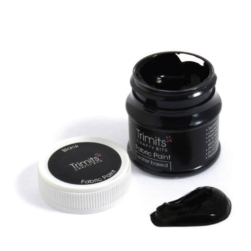 Fabric Paint Pot - (Black) 50ml x 3