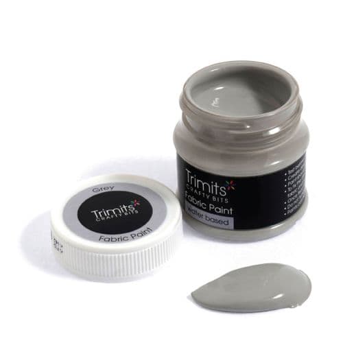 Fabric Paint Pot - (Grey) 50ml x 3