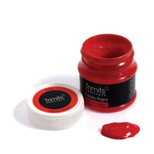 Fabric Paint Pot - (Red) 50ml x 3
