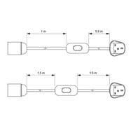 Fire Red Cotton Textile Cable Assembly with Lamp Holder, Plug & Switch