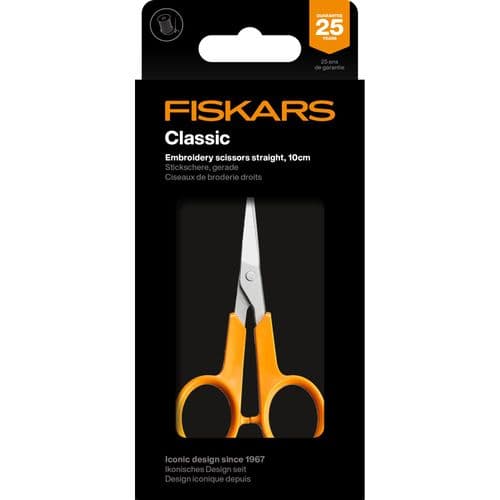 Fiskars Professional Needlework/Embroidery Curved Scissors 10cm / 4in – Handwork Scissors