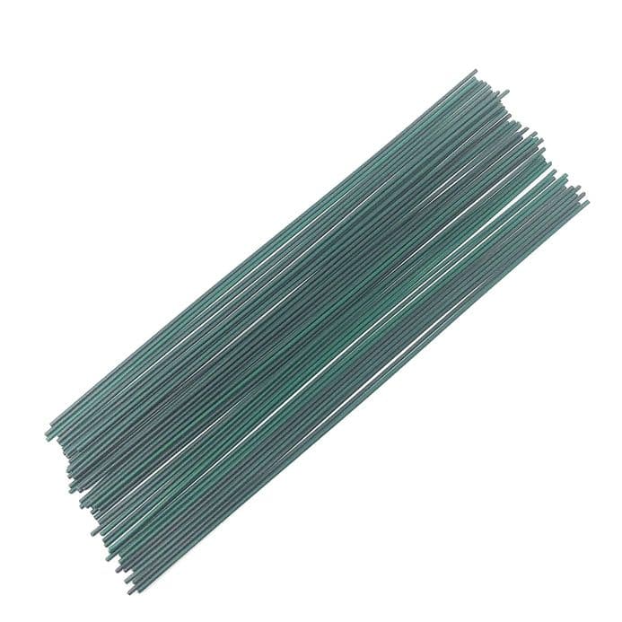 Florist Stub Wires Green Wrapped in Paper x 20  (28223 )
