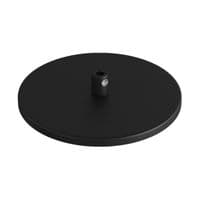 Flush-Mounted Ceiling Rose with 1 Central Hole - Matt Black Finish