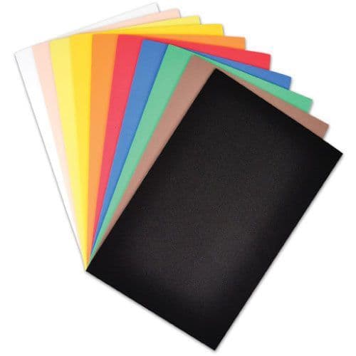 Foamrubber Cardstock- 10 Pack Assorted - 20cm x 31cm (Item 25230)