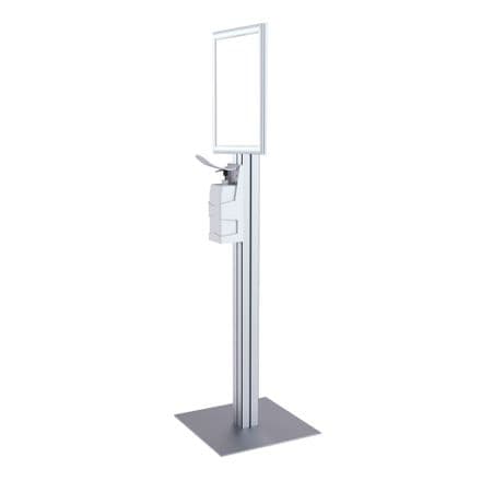 Freestanding Sanitiser Dispenser with A3 Snap Frame Display