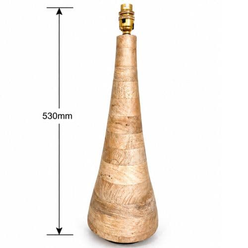 Genie Table Lamp - Mango Wood - Large- 530mm High