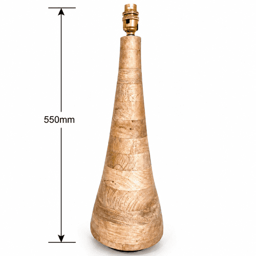 Genie Table Lamp - Mango Wood - Large- 550mm High