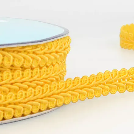 Gimp Braid Trim - Lemon Yellow 20m x 15mm