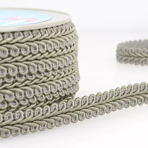Gimp Braid Trim - Light Grey 20m x 15mm