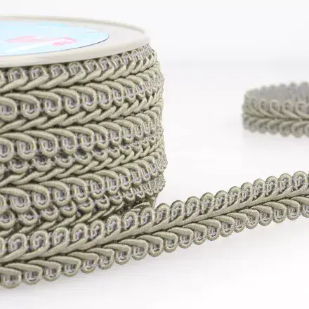 Gimp Braid Trim - Light Grey 20m x 15mm
