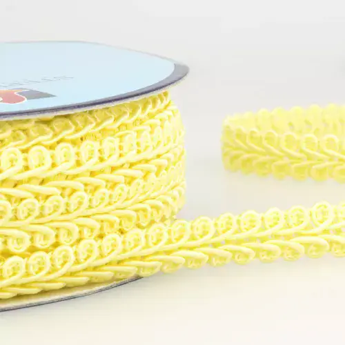 Gimp Braid Trim - Straw Yellow 20m x 15mm