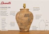Ginger Jar Table Lamp - Mango Wood - Large - 380mm High