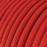 Glossy Fire Red 3-Core Textile Cable