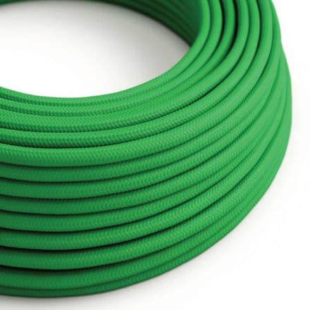 Glossy Grass Green 3-Core Textile Cable