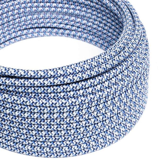 Glossy Turquoise Pixel Palette 3-Core Textile Cable