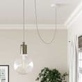 Glossy White and Aluminium Vertigo 3-Core Textile Cable