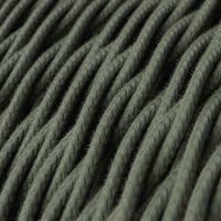 Green Cotton Twisted 3-Core Textile Cable