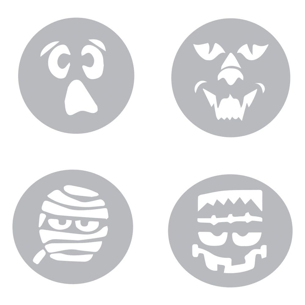 Halloween Pumpkin Stencil Kit - Set of 4 Monsters