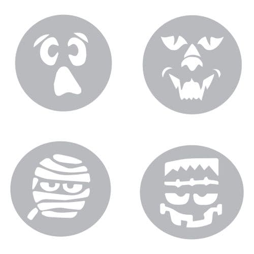 Halloween Pumpkin Stencil Kit - Set of 4 Monsters