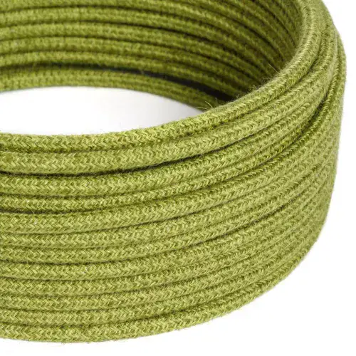 Hay Green Jute 3-Core Textile Cable