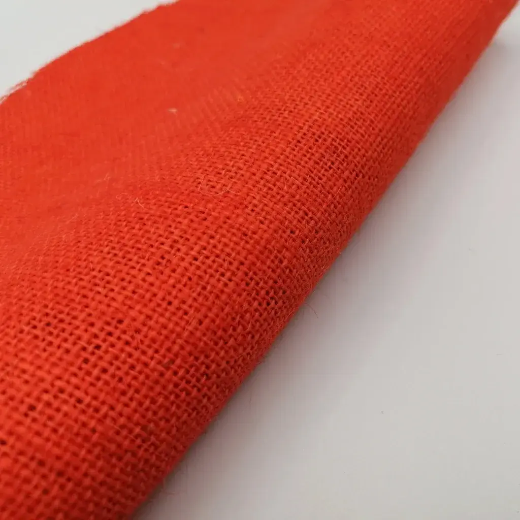 Hessian Fabric - Tangerine 925 - 120cm ID: 9083