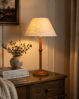 June  Candlestick Table Lamp -  Mango Wood - 440mm High