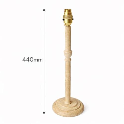 June Candlestick Table Lamp - Mango Wood - 440mm High
