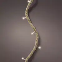 Jute Rope Battery Operated 20 LED String Lights - 2 Metre + Timer | Dannells