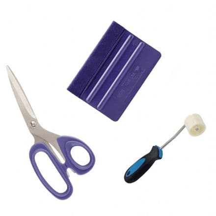 Lampshade Maker’s Tool Pack - Scissors, Seam Roller, Fabric Squeegee, 12 Roll Edge Tools