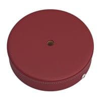 Leather Covered Wooden Ceiling Rose Kit - Burgundy