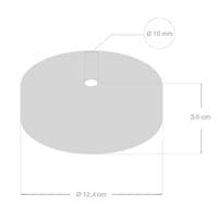 Leather Covered Wooden Ceiling Rose Kit - Burgundy