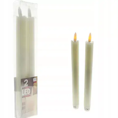 LED Candlestick 2 Pack 25cm