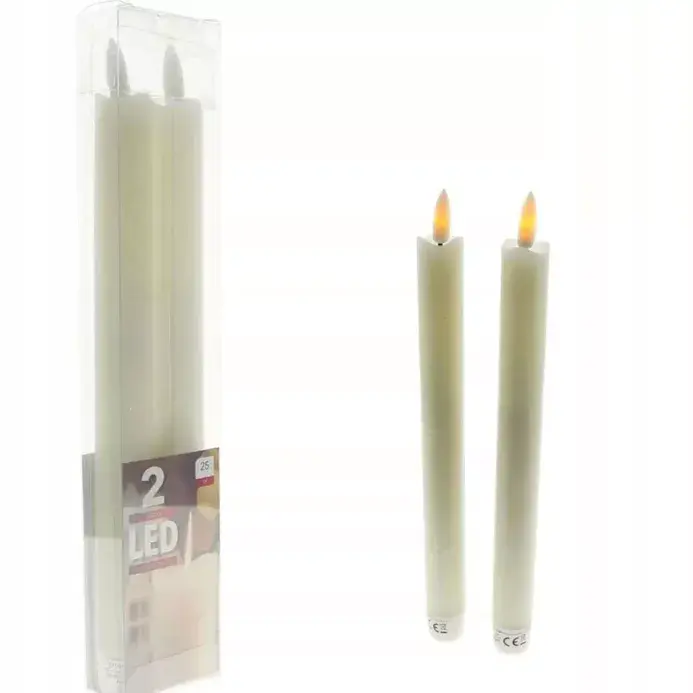 Flameless LED Candlestick 2-Pack 25cm Height | Dannells