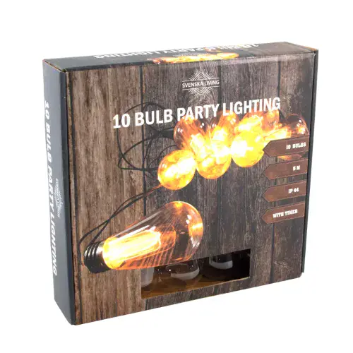 LED Party Lamps - x10 (Warm) With Timer