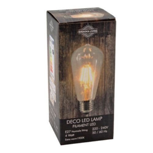 LED Vintage Filament Bulb - E27 4W (ST64)