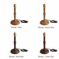 Lindsay Candlestick Table Lamp - Mango Wood - 280mm High