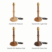 Lindsay Candlestick Table Lamp - Mango Wood - 280mm High